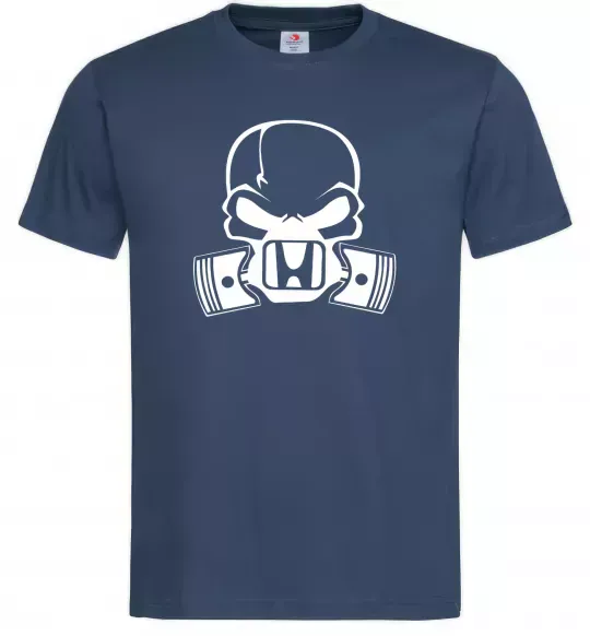 Чоловіча футболка Череп Хонда Темно-синій фото