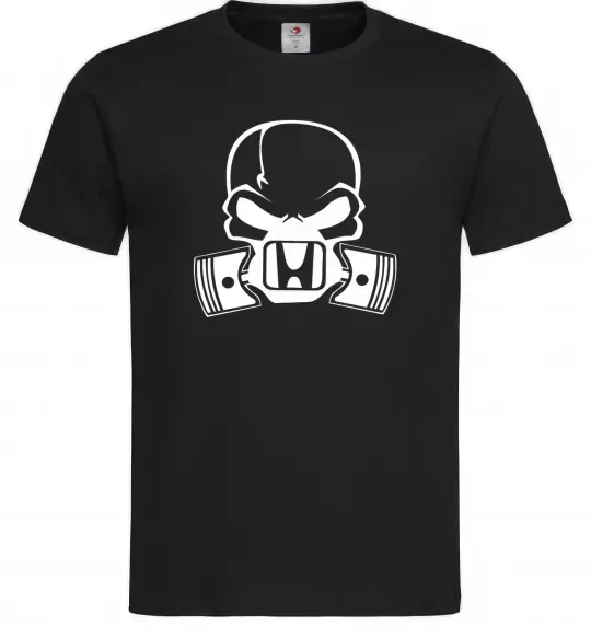 Чоловіча футболка Череп Хонда Чорний фото