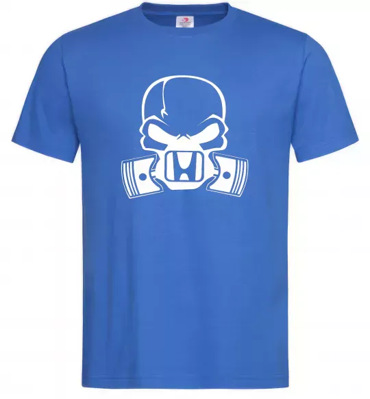 Чоловіча футболка Череп Хонда Яскраво-синій фото