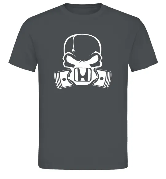 Чоловіча футболка Череп Хонда Графіт фото