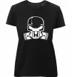 Жіноча преміум футболка Череп Хонда Чорний фото