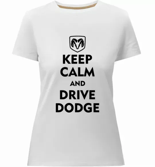 Женская премиум футболка Drive Dodge Белый фото