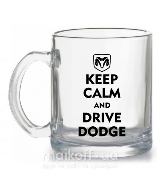Чашка скляна Drive Dodge Прозорий фото