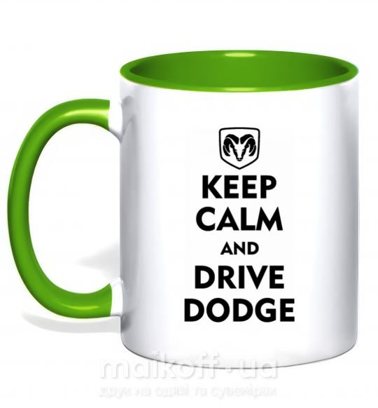 Чашка з кольоровою ручкою Drive Dodge Зелений фото