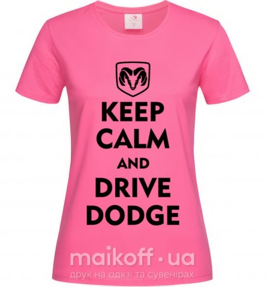 Жіноча футболка Drive Dodge Яскраво-рожевий фото