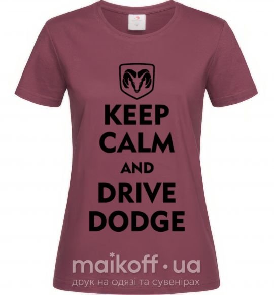 Женская футболка Drive Dodge Бордовый фото