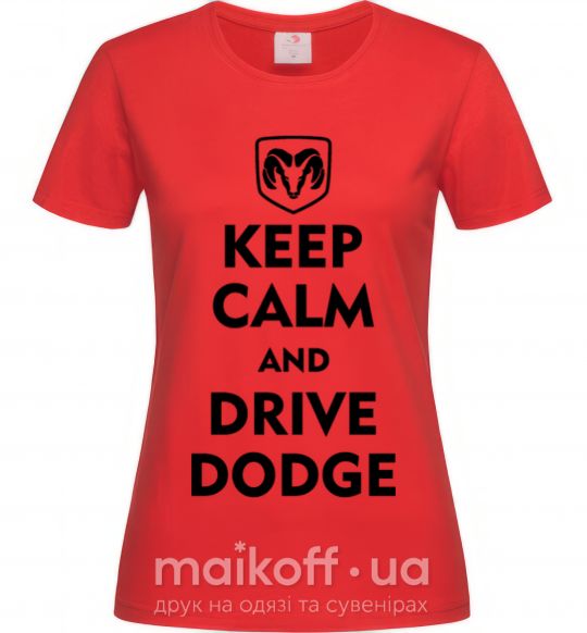 Женская футболка Drive Dodge Красный фото