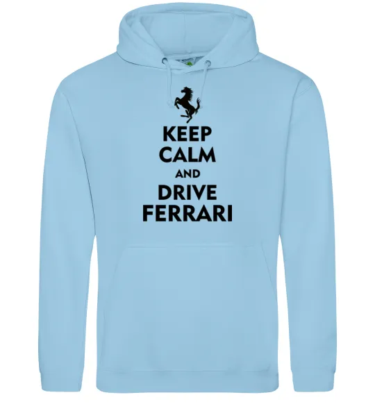 Чоловіча толстовка (худі) Drive Ferrari Блакитний фото