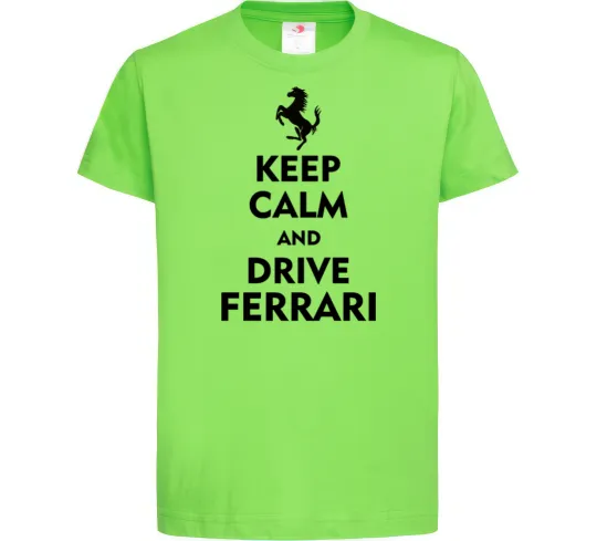 Дитяча футболка Drive Ferrari Лаймовий фото