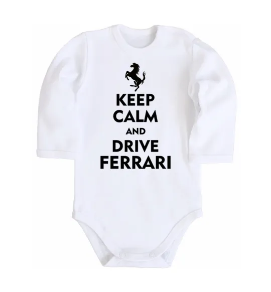 Детский боди Drive Ferrari Белый фото