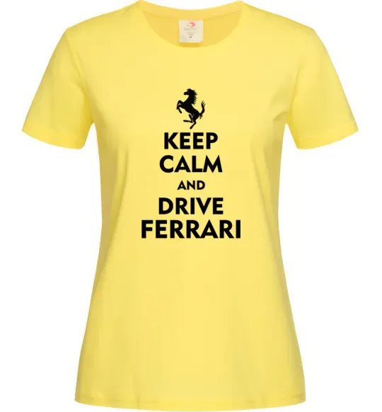 Жіноча футболка Drive Ferrari Лимонний фото
