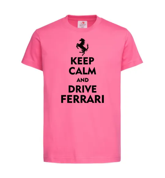 Дитяча футболка Drive Ferrari Яскраво-рожевий фото