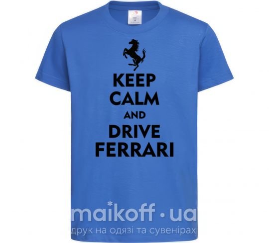 Дитяча футболка Drive Ferrari Яскраво-синій фото