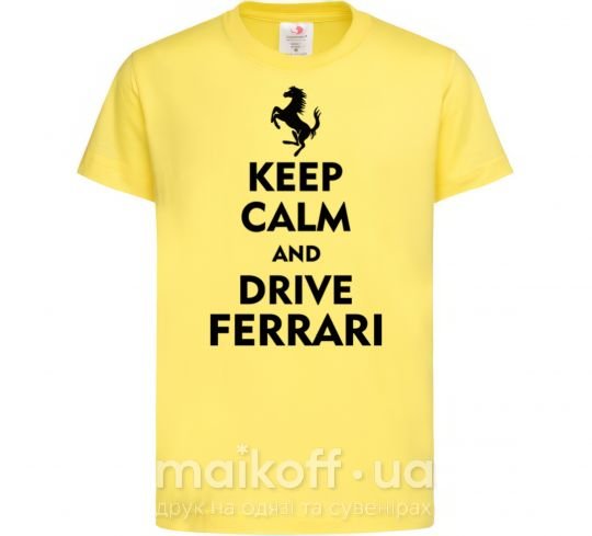 Дитяча футболка Drive Ferrari Лимонний фото