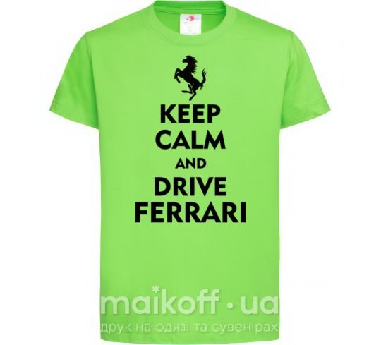 Дитяча футболка Drive Ferrari Лаймовий фото