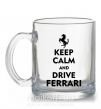 Чашка скляна Drive Ferrari Прозорий фото