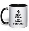 Чашка з кольоровою ручкою Drive Ferrari Чорний фото