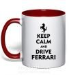 Чашка з кольоровою ручкою Drive Ferrari Червоний фото
