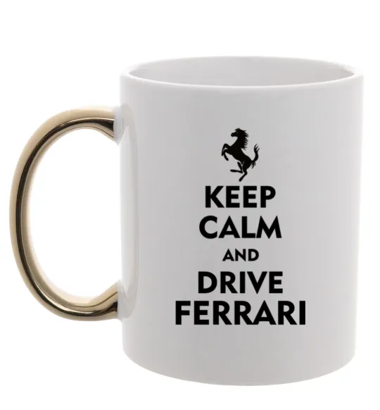 Чашка с цветной ручкой Drive Ferrari Золото фото