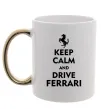 Чашка с цветной ручкой Drive Ferrari Золото фото