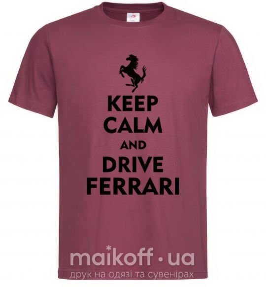 Чоловіча футболка Drive Ferrari Бордовий фото