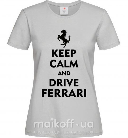 Женская футболка Drive Ferrari Серый фото
