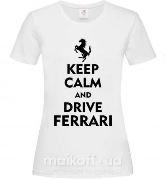 Женская футболка Drive Ferrari Белый фото