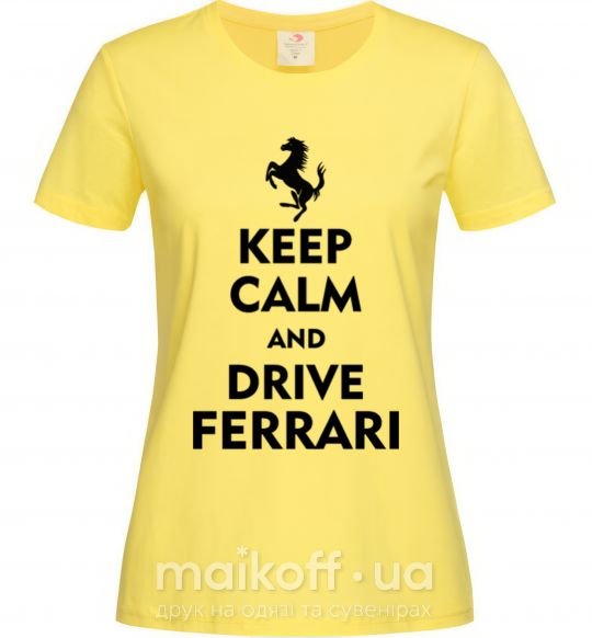 Жіноча футболка Drive Ferrari Лимонний фото