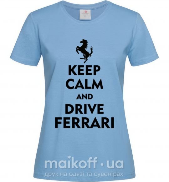 Жіноча футболка Drive Ferrari Блакитний фото