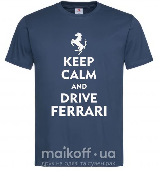 Чоловіча футболка Drive Ferrari Темно-синій фото