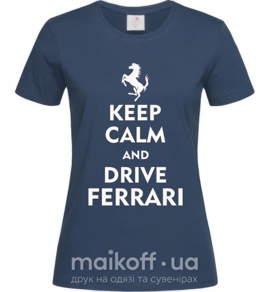 Жіноча футболка Drive Ferrari Темно-синій фото