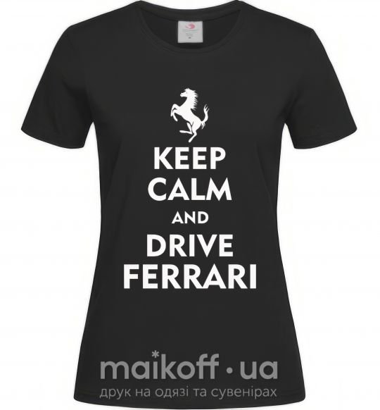 Жіноча футболка Drive Ferrari Чорний фото