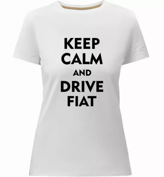 Жіноча преміум футболка Drive Fiat Білий фото