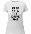 Жіноча преміум футболка Drive Fiat Білий фото