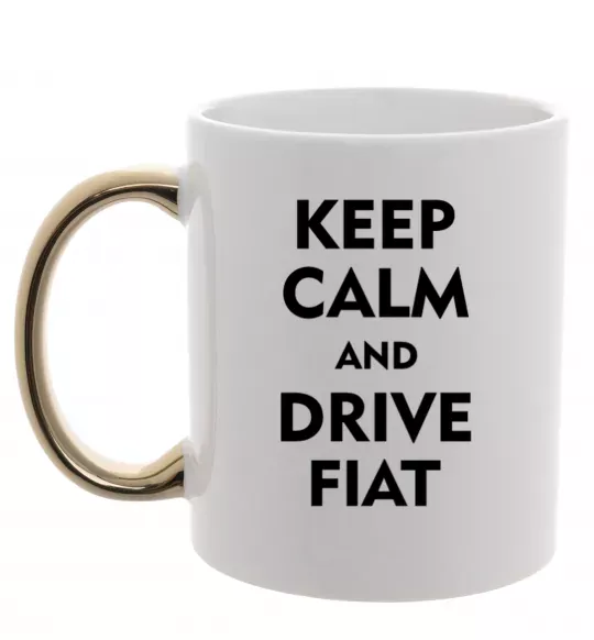 Чашка с цветной ручкой Drive Fiat Золото фото