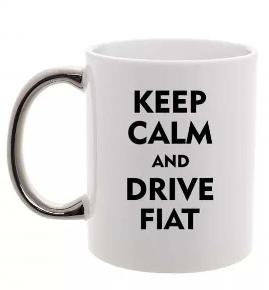 Чашка с цветной ручкой Drive Fiat Серебро фото