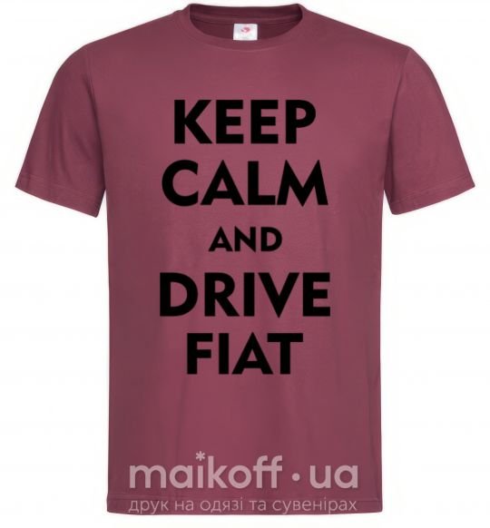 Чоловіча футболка Drive Fiat Бордовий фото