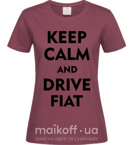 Жіноча футболка Drive Fiat Бордовий фото