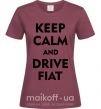 Женская футболка Drive Fiat Бордовый фото