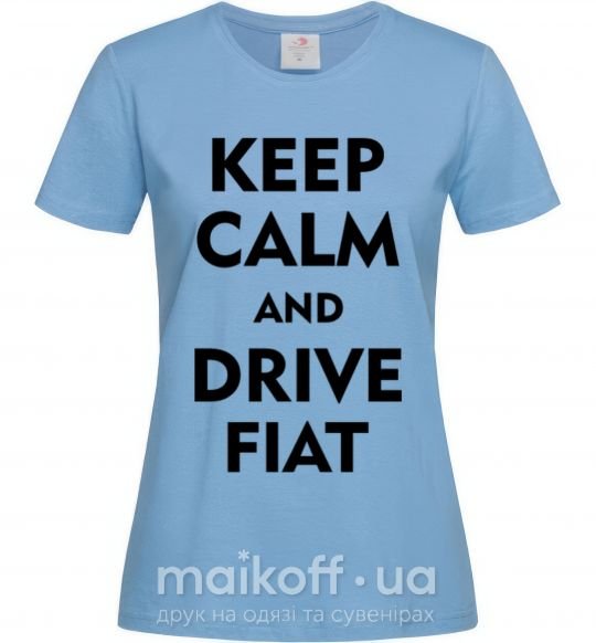 Жіноча футболка Drive Fiat Блакитний фото