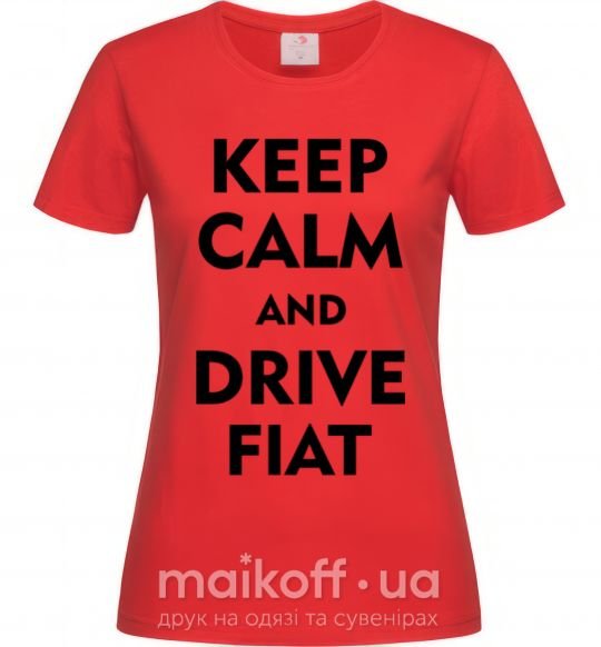 Женская футболка Drive Fiat Красный фото