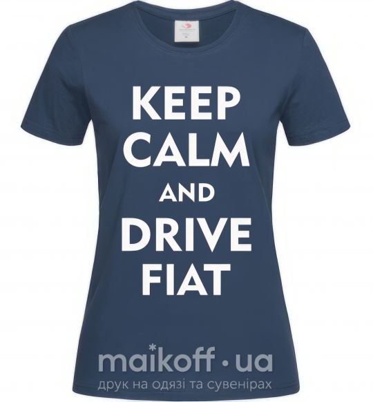 Жіноча футболка Drive Fiat Темно-синій фото