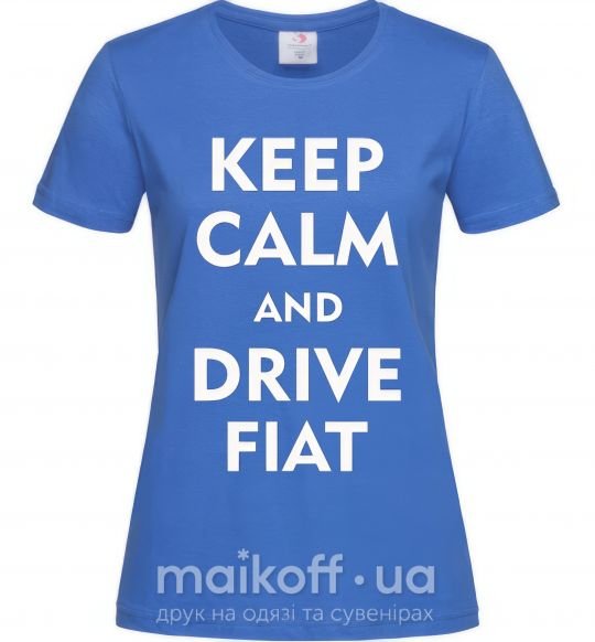 Женская футболка Drive Fiat Ярко-синий фото