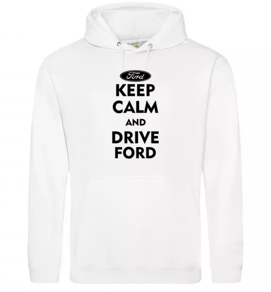 Мужская толстовка (худи) Drive Ford Белый фото