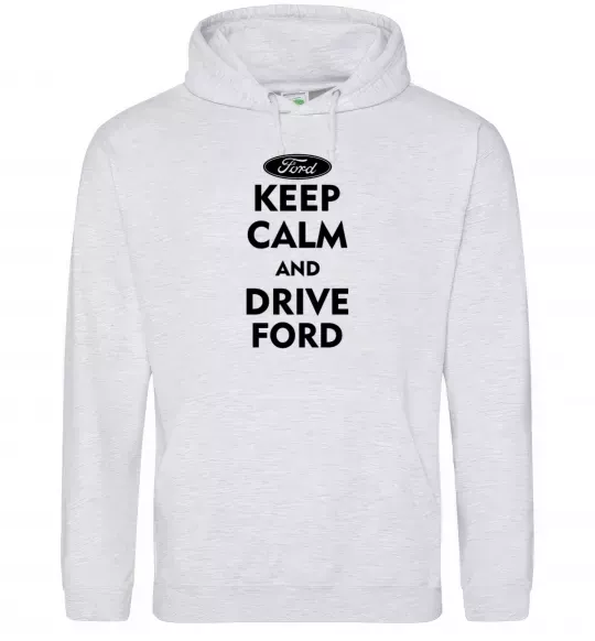 Мужская толстовка (худи) Drive Ford Серый меланж фото
