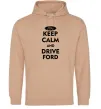 Мужская толстовка (худи) Drive Ford Песочный фото