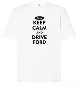 Футболка Оверсайз Real men drive Mustang Черный фото