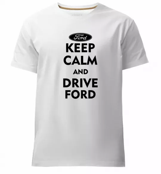 Мужская премиум футболка Drive Ford Белый фото