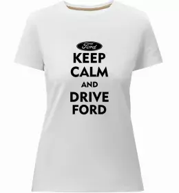 Женская премиум футболка I Love Ford Белый фото