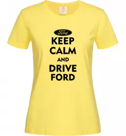 Женская футболка Drive a Mustang Белый фото